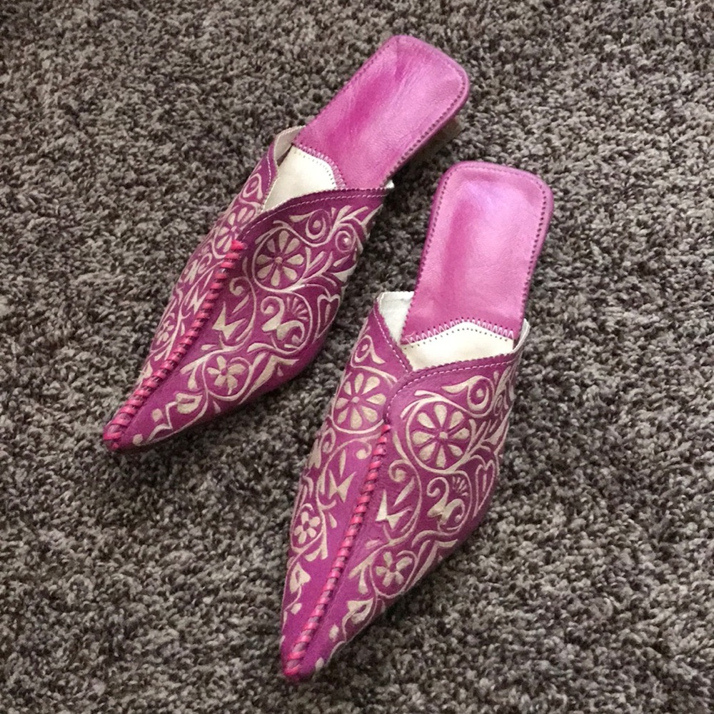 Pink Moroccan Shoes Unique Mules